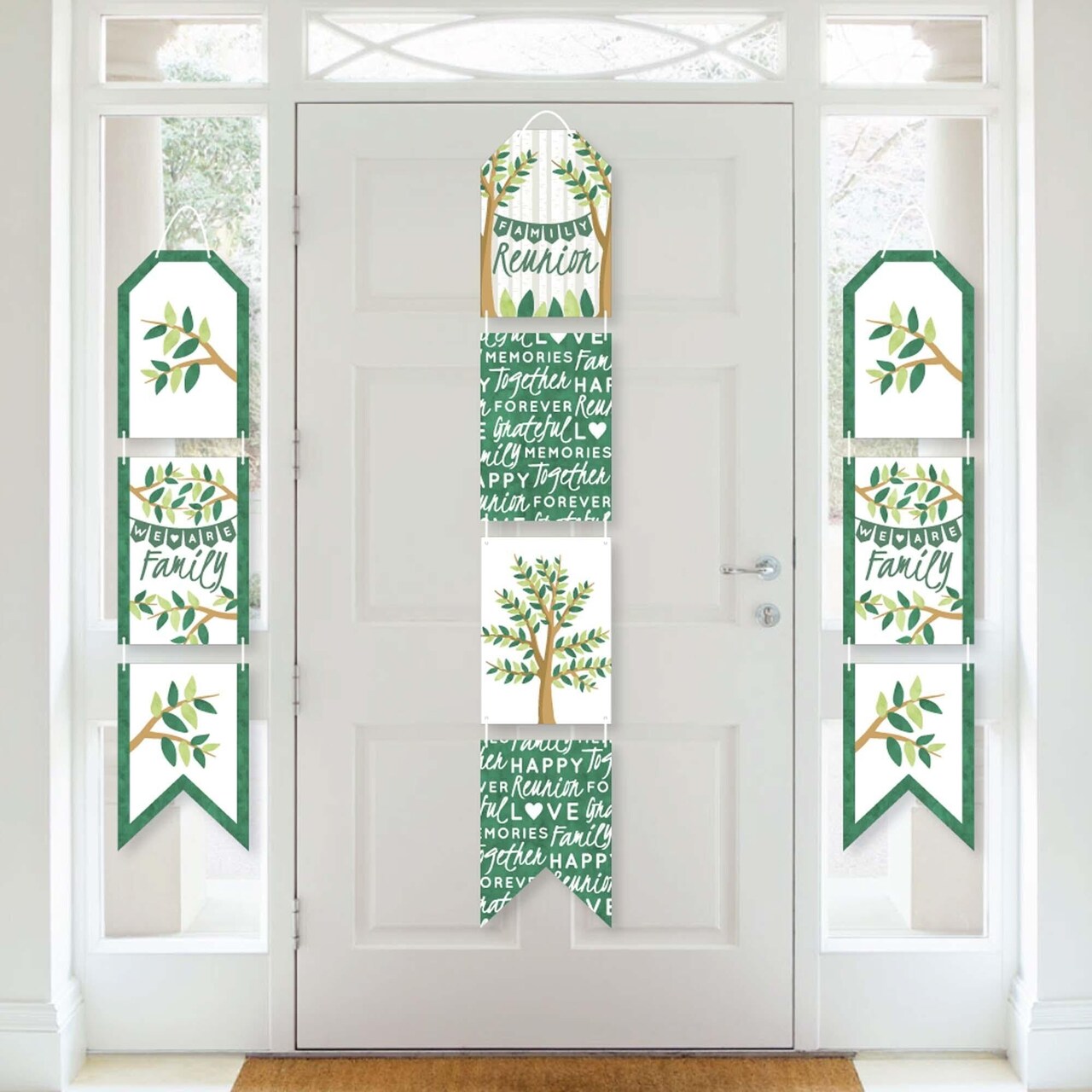Big Dot of Happiness Family Tree Reunion - Hanging Vertical Paper Door Banners - Family Gathering Party Wall Decoration Kit - Indoor Door Decor